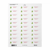 Kerstboom Wildernis Schildering Etiket (Full Sheet)