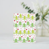 Kerstboom Winter Briefkaart (Staand voorkant)
