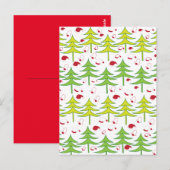 Kerstboom Winter Briefkaart (Voorkant / Achterkant)