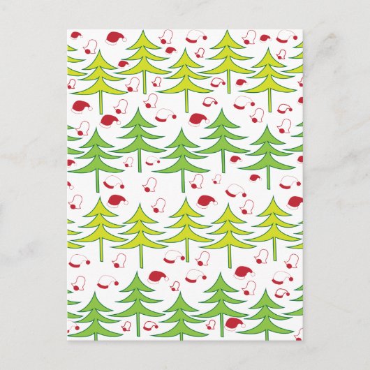 Kerstboom Winter Briefkaart (Voorkant)