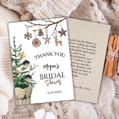 Kerstboom | Winter Bruiloft Dank Je Bedankkaart