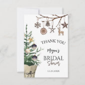 Kerstboom | Winter Bruiloft Dank Je Bedankkaart (Voorkant)