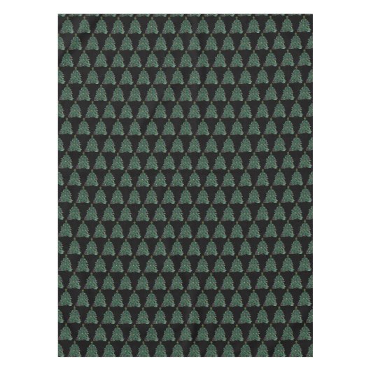 Kerstboom Winter Minimale Waterverf Elegant Tafelkleed (Voorkant)