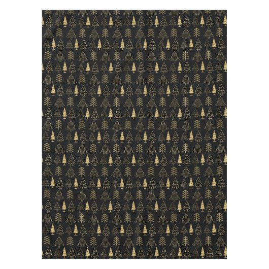 Kerstboom Winter Minimale Waterverf Elegant Tafelkleed (Voorkant)