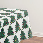 Kerstboom Winter Minimale Waterverf Elegant Tafelkleed (Voorbeeld)