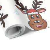 Kerstboom Winter Regen Hert Sinterklaas Hoed Sneeu Cadeaupapier (Rol Hoek)