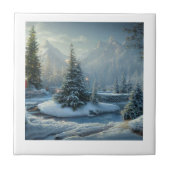 Kerstboom winter tegeltje (Voorkant)