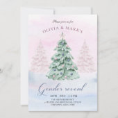 Kerstboom Winterfeestdag Genderkwesties onthullen  Kaart (Voorkant)