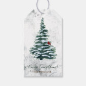 Kerstboom Winterland Kerstvakantie Cadeaulabel (Voorkant)