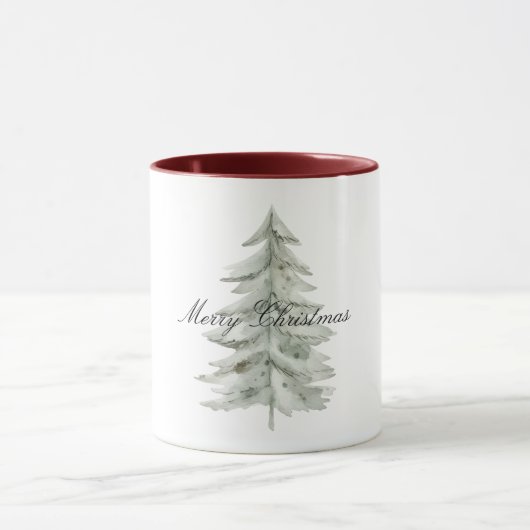 Kerstboom wit groen mok (Midden)