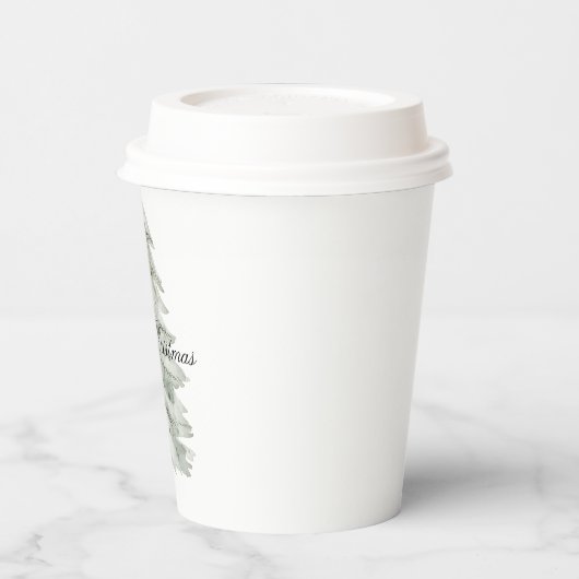 Kerstboom wit groen papieren bekers (Links)