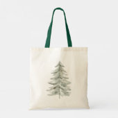 Kerstboom wit groen tote bag (Achterkant)