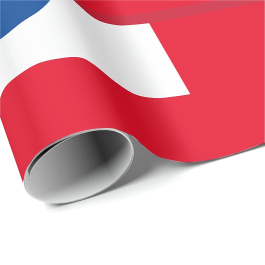 Kerstboom wit rood blauw cadeaupapier (Rol Hoek)