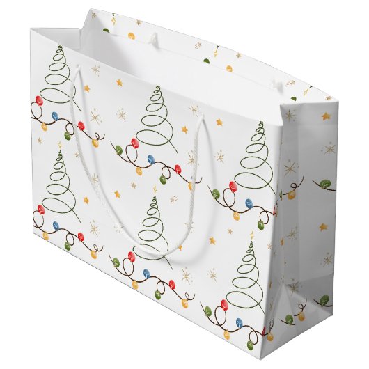 kerstboom witte grote cadeautas (Achterkant Gekanteld)