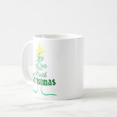 Kerstboom Word Art-feestdag Koffiemok (Voorkant links)