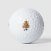 Kerstboom wordt verlicht golfballen (Voorkant)
