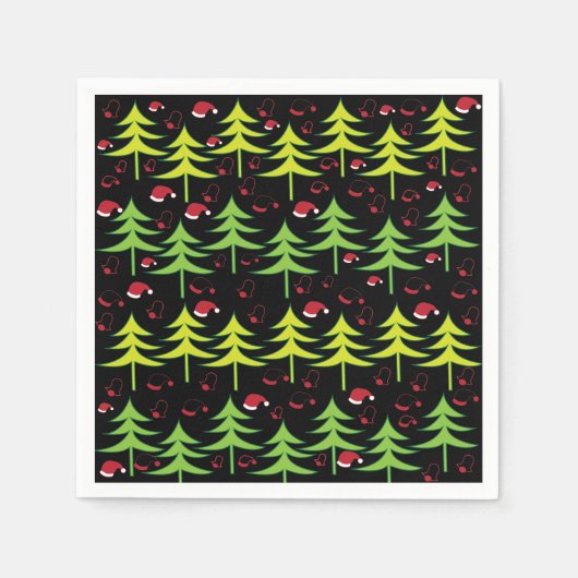 Kerstboom Xmas Feest Servet (Voorkant)