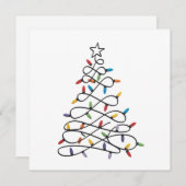Kerstboom Xmas Licht Feest Vakantie Feestdagenkaart (Voorkant / Achterkant)