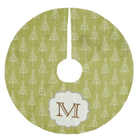 Kerstboom XMAS Monogram Initialen boomrok Kerstboom Rok (Voorkant)
