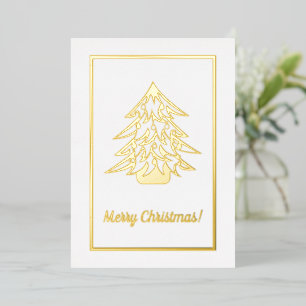 Kerstboom Xmas Vakantie met je woorden Folie Feestdagenkaart