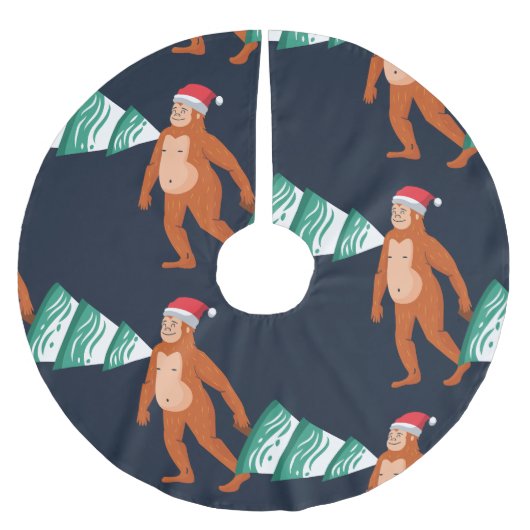 Kerstboom Yeti Sasquatch Bigfoot Kerstboom Rok (Voorkant)