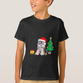 Kerstboom, Yorkshire puppy & cadeaus T-shirt