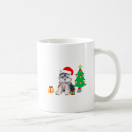 Kerstboom, Yorkshire puppy dog & giften Koffiemok