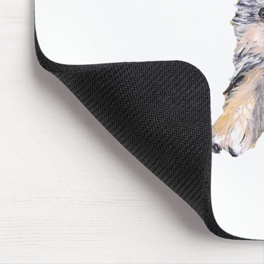 Kerstboom, Yorkshire puppy dog & giften Muismat (Hoek)