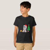 Kerstboom, Yorkshire puppy dog & giften T-shirt (Voorkant volledig)