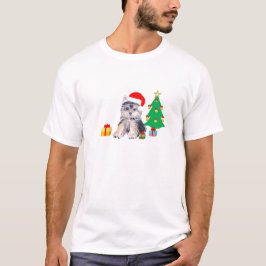 Kerstboom, Yorkshire puppy dog & giften T-shirt