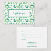 Kerstboom Zakelijk Cadeaubewijs Kerstbomen Kortingskaartje (Voorkant / Achterkant)