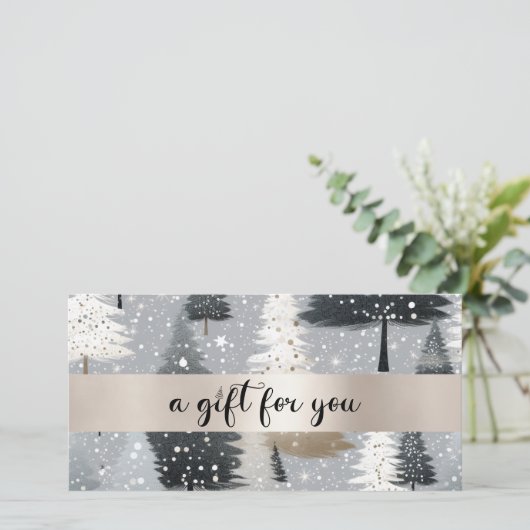 KERSTBOOM ZAKELIJK CERTIFICAAT cadeau voor u (Staand voorkant)