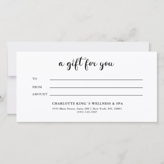 KERSTBOOM ZAKELIJK CERTIFICAAT cadeau voor u (Achterkant)