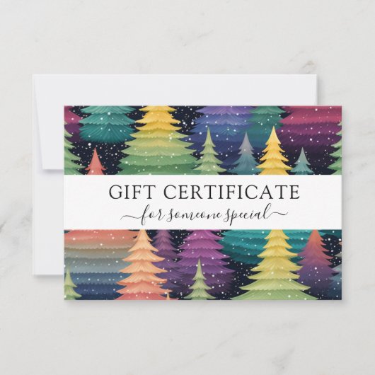 KERSTBOOM ZAKELIJK CERTIFICAAT cadeau voor u (Voorkant)