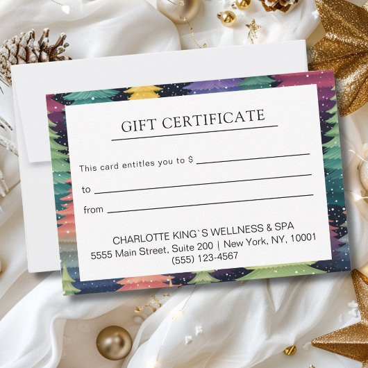 KERSTBOOM ZAKELIJK CERTIFICAAT cadeau voor u