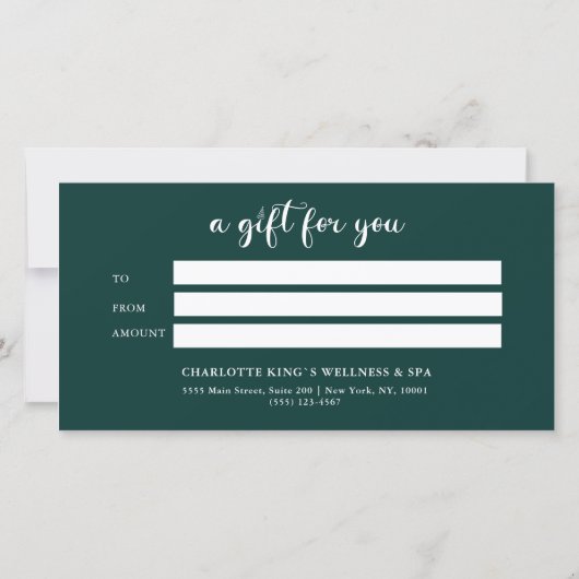 KERSTBOOM ZAKELIJK CERTIFICAAT cadeau voor u (Achterkant)