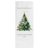 Kerstboom Zakelijk  Wijn Cadeautas (Achterkant)