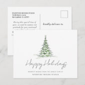 Kerstboom Zakelijke Logo Bedrijfsvakantie Briefkaart (Voorkant / Achterkant)