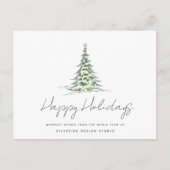 Kerstboom Zakelijke Logo Bedrijfsvakantie Briefkaart (Voorkant)