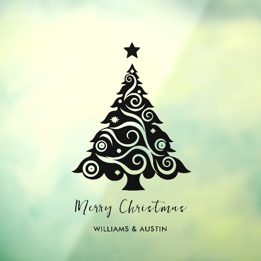 Kerstboom Zakelijke Raamdecoratie Raamsticker (Vel 3)