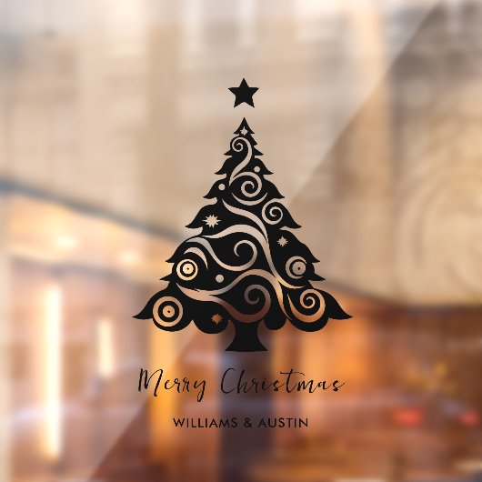 Kerstboom Zakelijke Raamdecoratie Raamsticker (Vel 2)