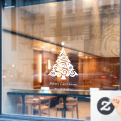 Kerstboom Zakelijke Raamdecoratie Raamsticker (Cafe Raam)