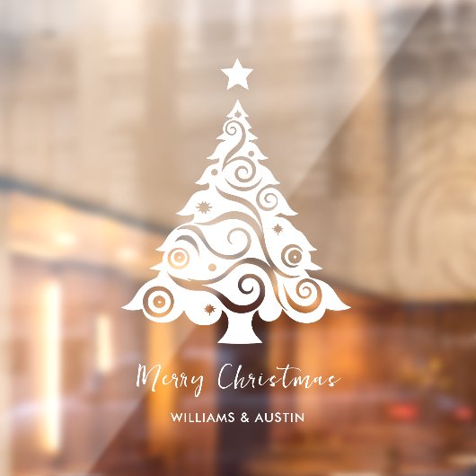 Kerstboom Zakelijke Ramen Decoratie Raamsticker (Vel 2)