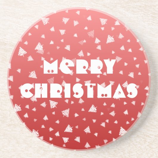 Kerstboom Zandsteen Onderzetter (Voorkant)