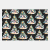 Kerstboom Zeewater Zeesterren Inpakpapier Vel (Voorkant)