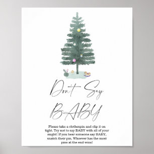 Kerstboom - Zeg niet baby Poster