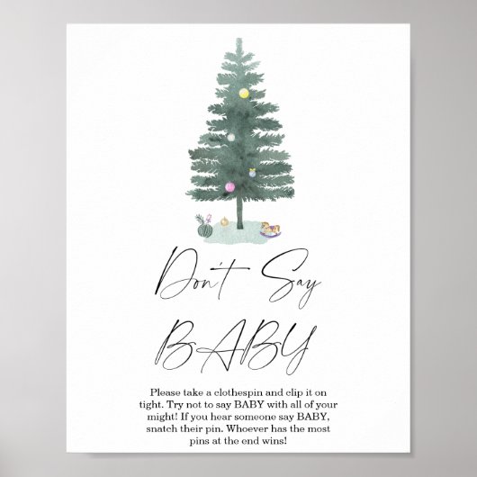 Kerstboom - Zeg niet baby Poster (Voorkant)