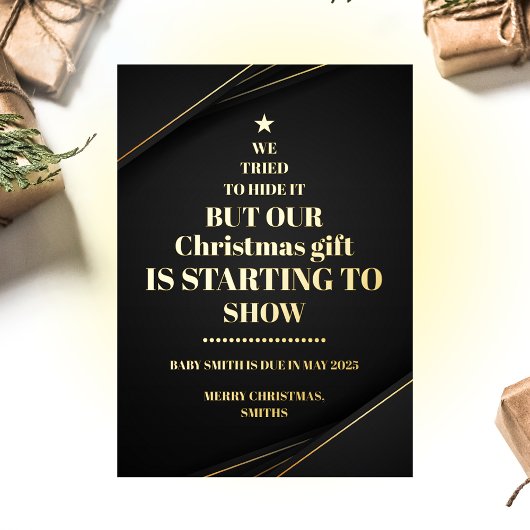 kerstboom zonder foto's Zwangerschap Aankondiging