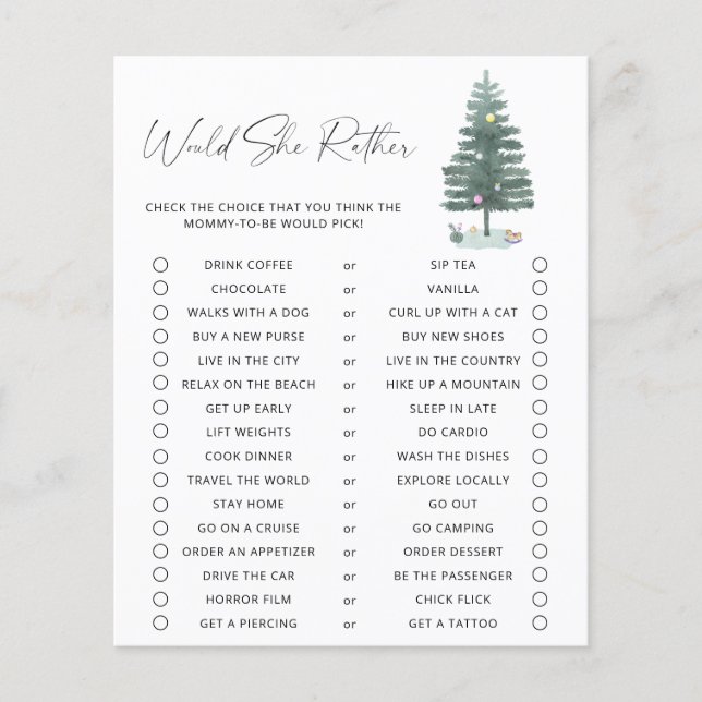 Kerstboom - Zou ze liever spel (Voorkant)