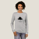 Kerstboom Zwart Design Met Tekst Tri-Blend Shirt (Voorkant)